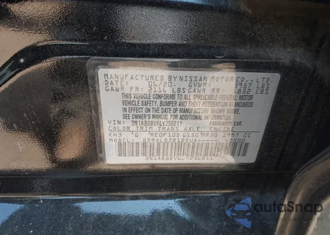 2020 Nissan Sentra S z USA, uszkodzony, nr VIN 3N1AB8BV6LY256811